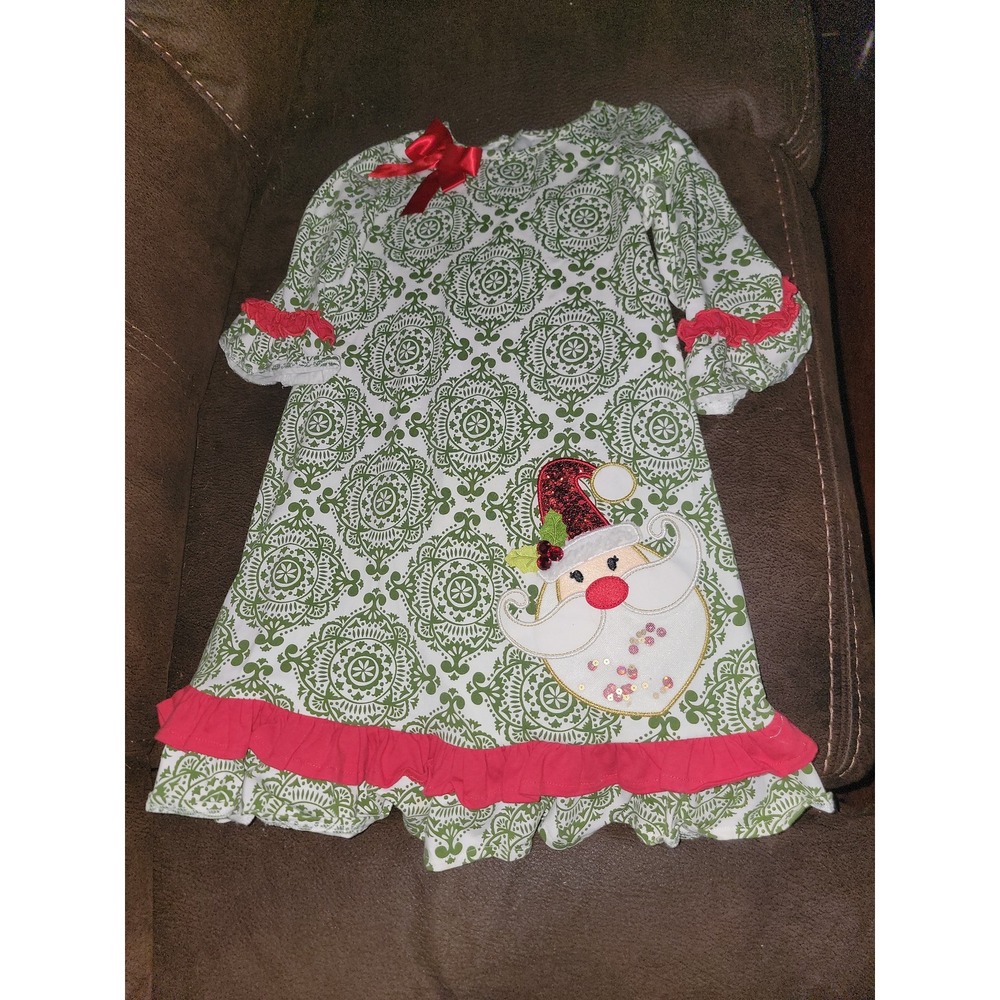 Counting daisies holiday Christmas santa dress size 6‎